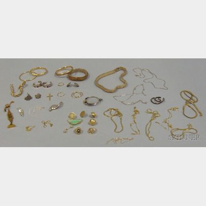 Small Group of Gold and Silver Jewelry and Other Items
