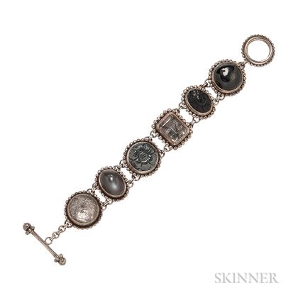 Sterling Silver Gem-set Bracelet, Stephen Dweck