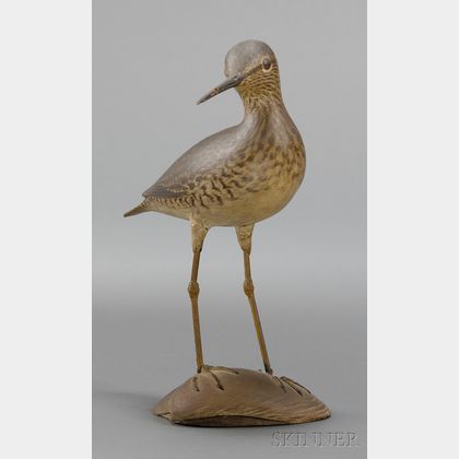 Crowell Carved and Painted Yellowlegs Mantel Figure