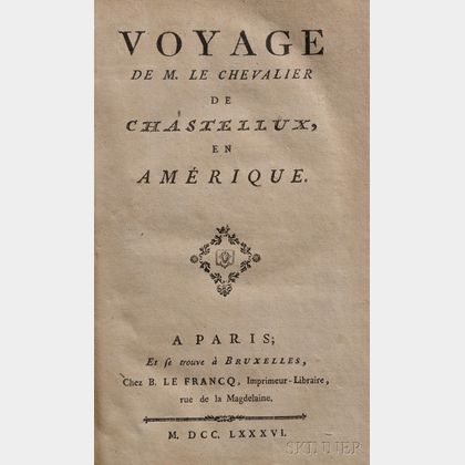Chastellux, Francois-Jean, Marquis de (1734-1788) Voyage en Amerique