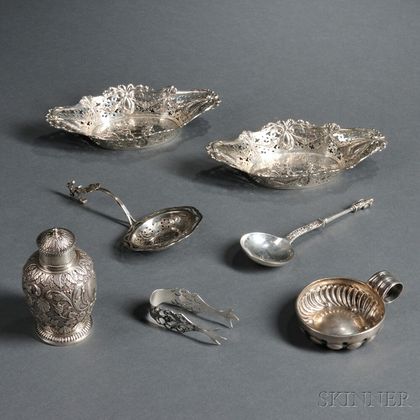 Seven Pieces of Continental Silver