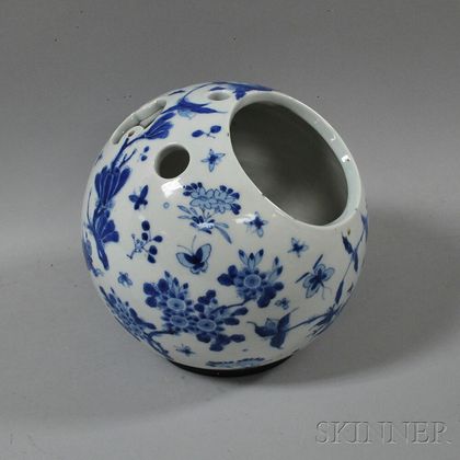 Blue and White Ikebana Vase