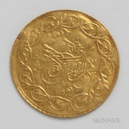 1223 Turkish Cedid Gold Coin. Estimate $200-300