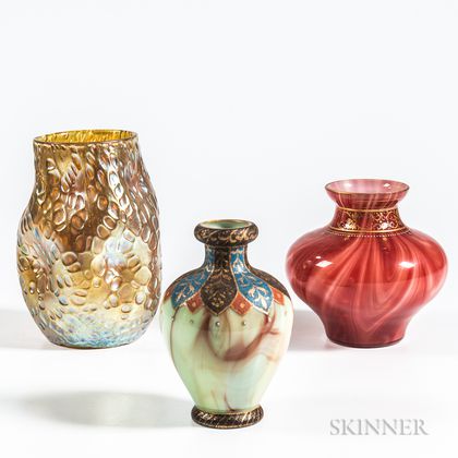 Three Loetz Art Glass Vases
