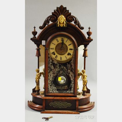 Ansonia Walnut Mantel Clock