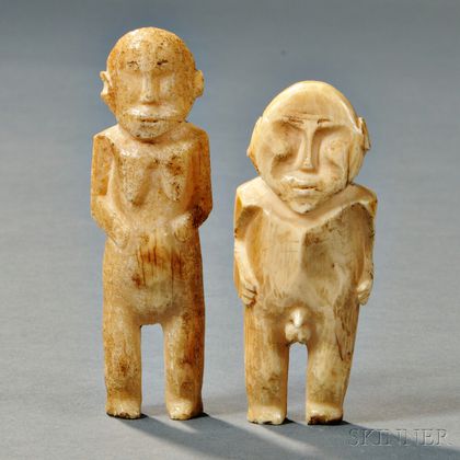 Two Polynesian Bone Figures
