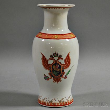Enameled Export Porcelain Vase
