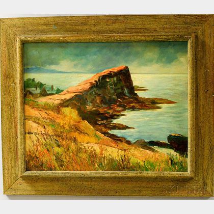 Otto Kurth (American, 1883-1965) The Sea Wall at Lanesville, Cape Ann, Mass.