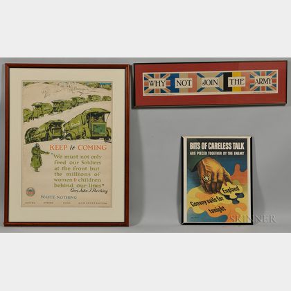 Framed WWI George Illian "Keep It Coming" Poster
