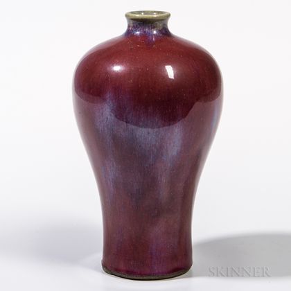 Flambe-glazed Meiping Vase