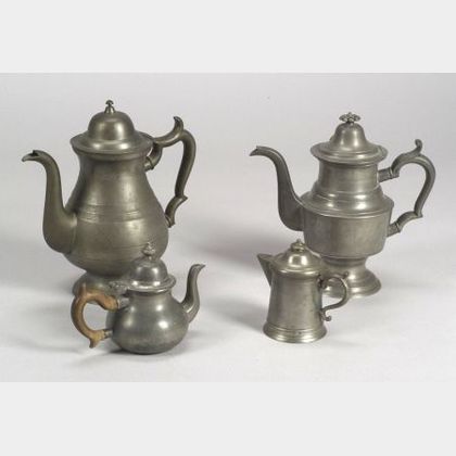 Four Pewter Table Items