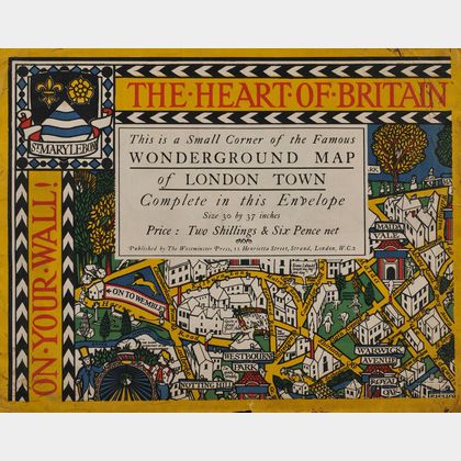 Wonderground Map of London. MacDonald Gill (1884-1947)