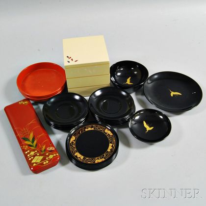 Group of Lacquer Items
