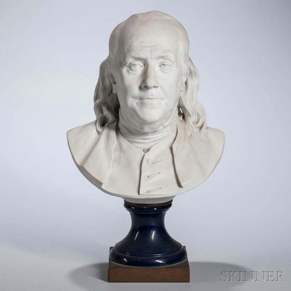 Parian Bust of Benjamin Franklin After Houdon