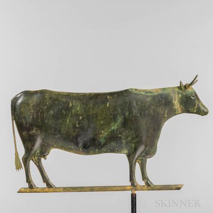 Molded Copper Cow Weathervane