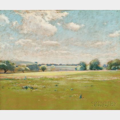 John Appleton Brown (American, 1844-1902) Spring Breezes/A Sunlit Field