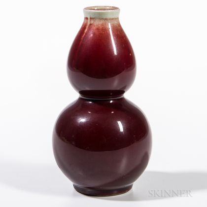 Flambe Double Gourd Vase