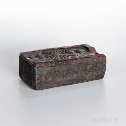 Chip-carved Slide-lid Larch Box