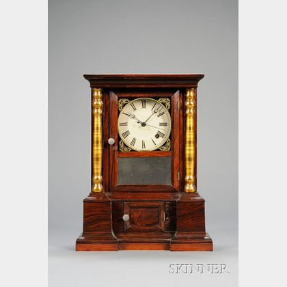 Rosewood "London Mantel" Eight-Day Chronometer Shelf Clock by Atkins Clock Company