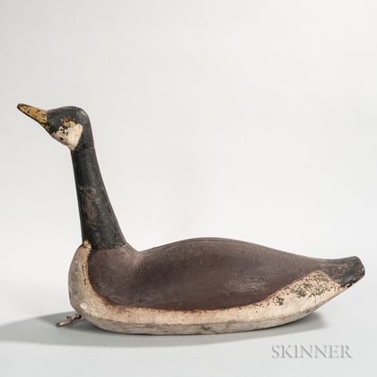 Carved and Painted Goose Decoy