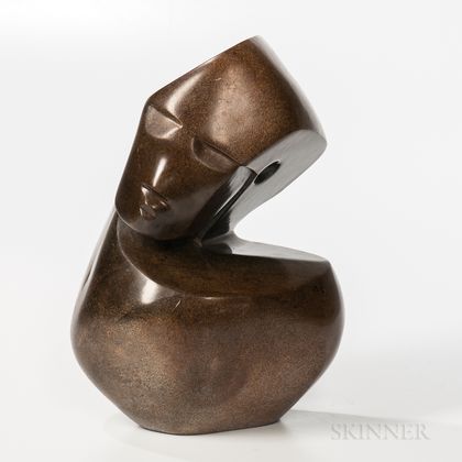 Damian Manuhwa (1952-2008) Cubist Stone Bust
