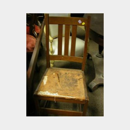 L. & J. G. Stickley Oak Side Chair. 