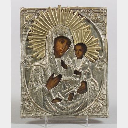 Russian Icon of the Tikvin Mother of God