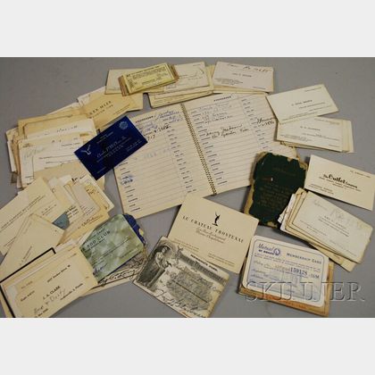 Collection of Al Celley and Duke Ellington Related Business Cards, Passes, Two Address Books, Etc.