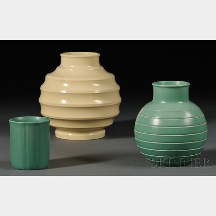 Three Wedgwood Keith Murray Design Vases