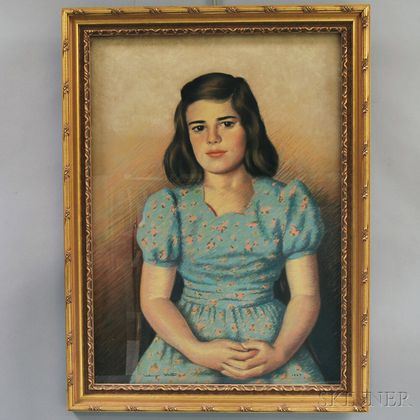 American School, 20th Century Portrait of a Girl
