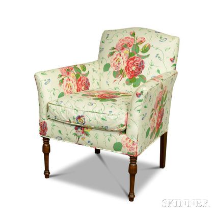 Georgian-style Upholstered Mahogany Armchair