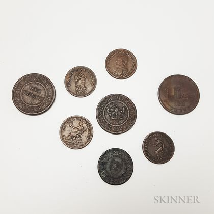 Eight Penny and Halfpenny Tokens
