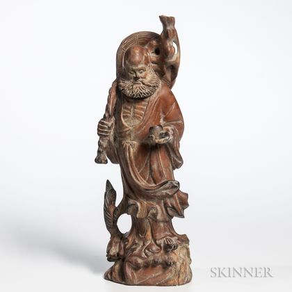 Boxwood Carving of a Bearded Sage
