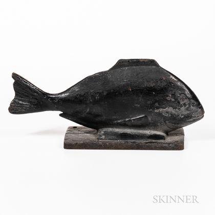 Black-painted Cast Iron Fish Boot Scraper