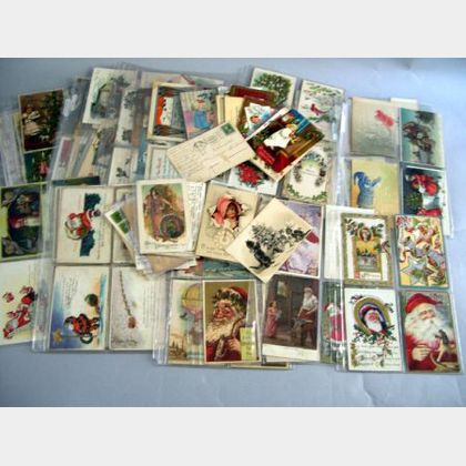 Approximately 190 Early Christmas Postcards