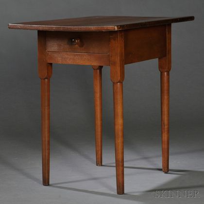 Shaker Cherry and Pine Table with Drawer