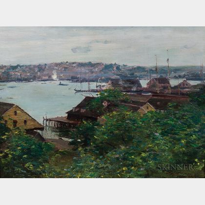 Walter Clark (American, 1848-1917) View of Gloucester Harbor from Banner Hill