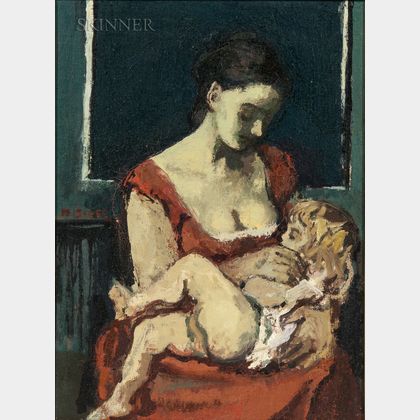 Moses Soyer (American, 1899-1974) Mother and Child