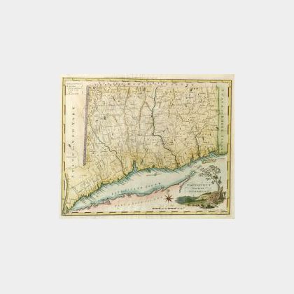 Hand-colored Engraved Map of Connecticut From the best AUTHORITIES