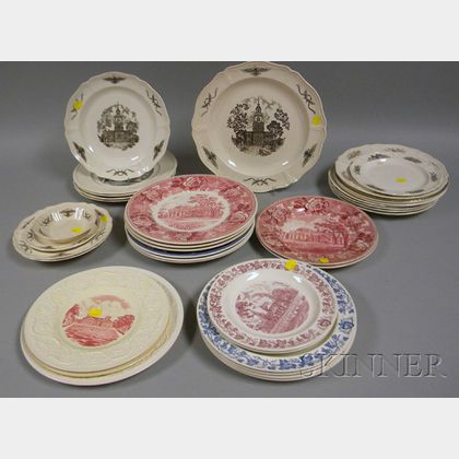 Thirty-five Assorted Wedgwood U.S. States and Cities Ceramic Plates