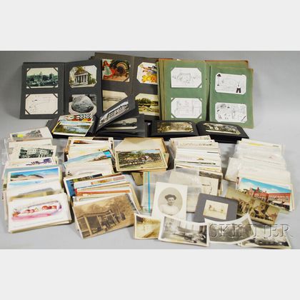 Collection of Late 19th and early 20th Century Postcards and Five Albums