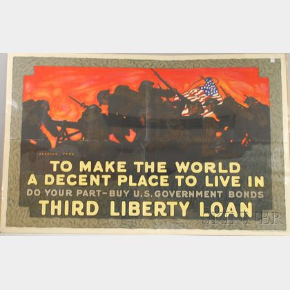 Herbert Paus WWI Lithograph To Make The World A Decent Place To Live Poster