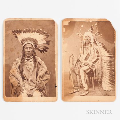 Two D.F. Barry Native American Cabinet Cards