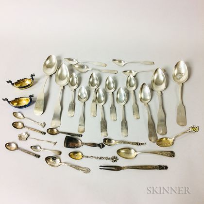 Group of Sterling Silver and Coin Silver Flatware and Tableware