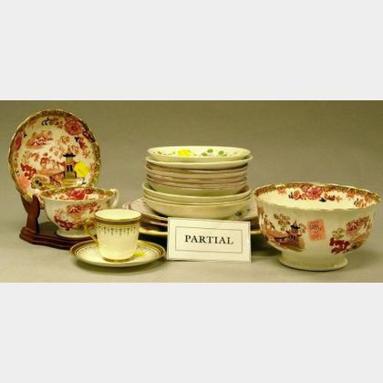 Fifty-three Pieces of English and Continental Decorated Ceramic Tableware