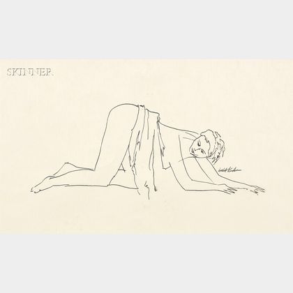 Walt Francis Kuhn (American, 1877-1949) Crouching Nude