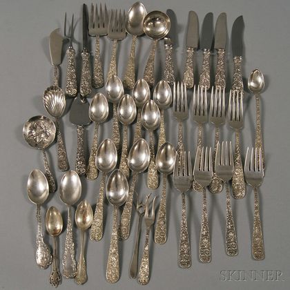 S. Kirk & Sons "Repousse" Sterling Silver Partial Flatware Service