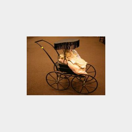 Fringe-top Doll Carriage. 