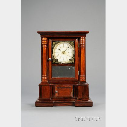 Rosewood "London" 30-Day Fusee Shelf Clock by Atkins Clock Company