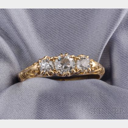Antique 18kt Gold and Diamond Ring